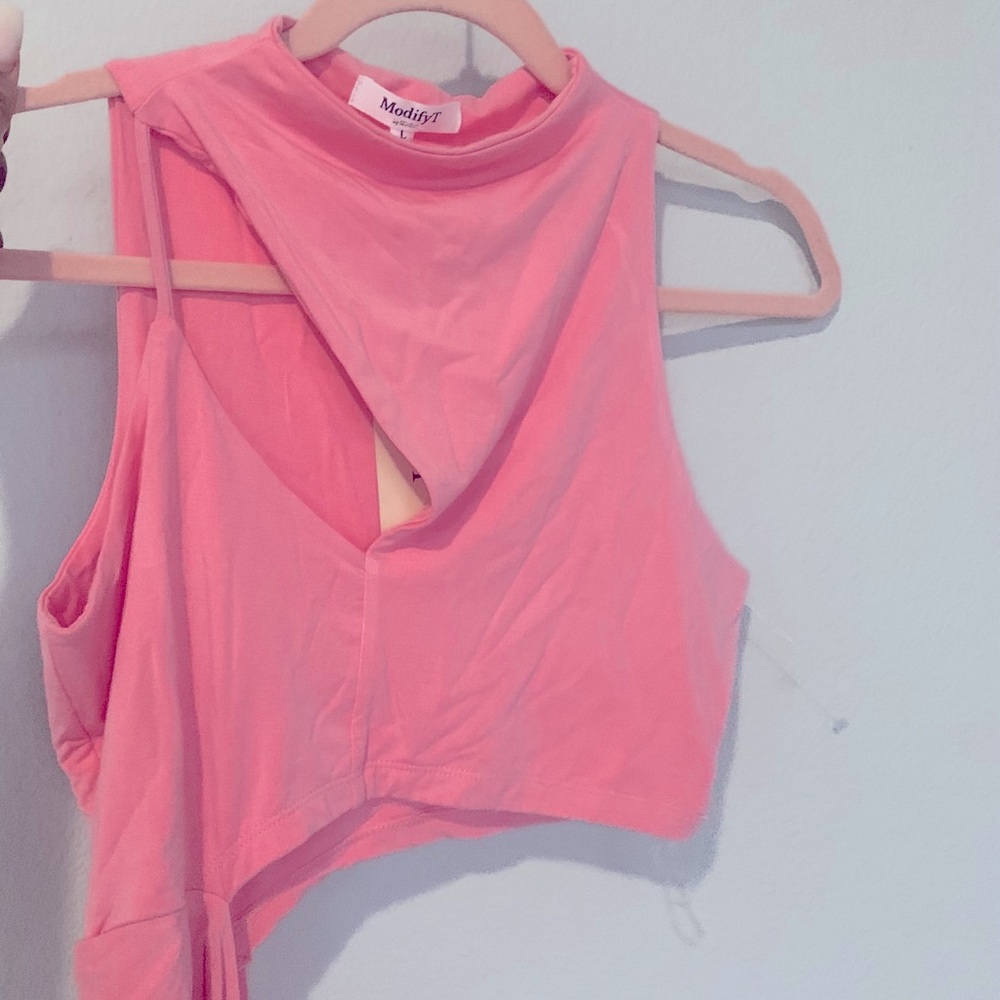 Pink Crop Top
